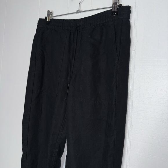 J. Crew Women’s Linen Blend Drawstring Pants Black Size Small - Picture 3 of 6